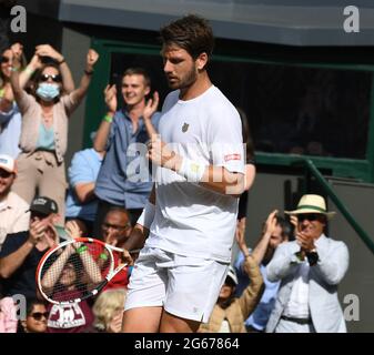 London, Gbr. Juli 2021. London Wimbledon Championships Day 6 03/07/2021 Cameron Norrie (GBR) im dritten Spielrunde Credit: Roger Parker/Alamy Live News Stockfoto