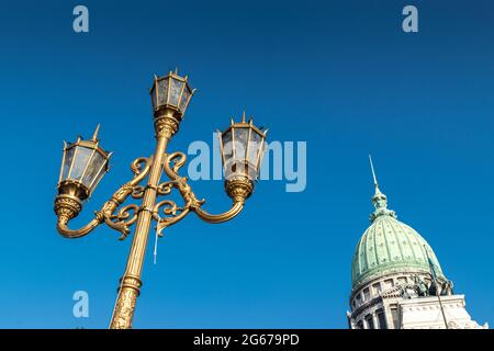 Außenansicht des argentinischen Parlaments „El Congreso“ in Buenos Aires Stockfoto