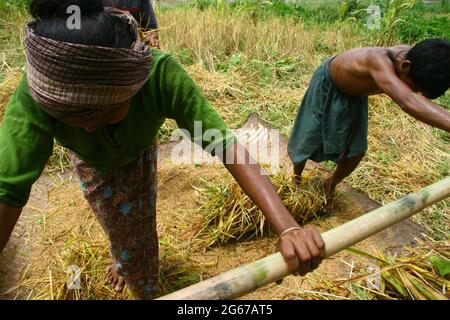 Bandarban ist die hügelige Gegend in Bangladesch> das Leben dort ist so primitiv. Stockfoto
