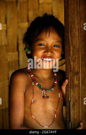 Bandarban ist die hügelige Gegend in Bangladesch> das Leben dort ist so primitiv. Stockfoto