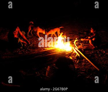 Bandarban ist die hügelige Gegend in Bangladesch> das Leben dort ist so primitiv. Stockfoto