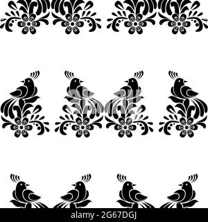 Schönes Pfau Design-Konzept mit Federn isoliert auf weißem Hintergrund ist in Nahtloses Muster Stock Vektor