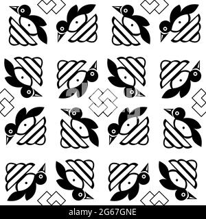 Schönes Pfau Design-Konzept mit Federn isoliert auf weißem Hintergrund ist in Nahtloses Muster Stock Vektor