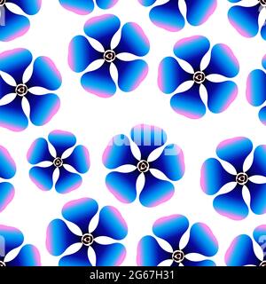 Abstract Floral Design Konzept der indischen Volkskunst isoliert auf weißem Hintergrund ist in Nahtloses Muster Stock Vektor