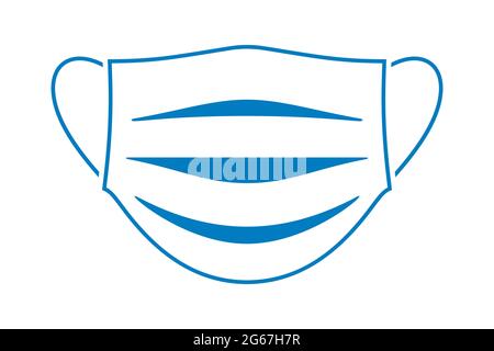 Vektorsymbol für medizinische Gesichtsmaske. Stock Vektor