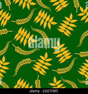 Abstract Floral Design Konzept der indischen Volkskunst isoliert auf weißem Hintergrund ist in Nahtloses Muster Stock Vektor