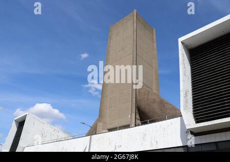 Kingsway Tunnel Vents at Seacombe in Liverpool Stockfoto