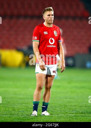 Chris Harris von British & Irish Lions während des Vodafone Lions 1888 Cup-Spiels im Emirates Airline Park in Johannesburg, Südafrika. Bilddatum: Samstag, 3. Juli 2021. Stockfoto