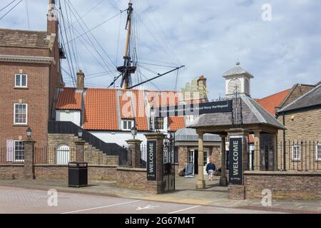 Eintritt zum National Museum of the Royal Navy Hartlepool, Jackson Dock, Maritime Avenue, Hartlepool, County Durham, England, Vereinigtes Königreich Stockfoto