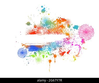 Abstrakter mehrfarbiger Blot. Rahmen für Text Regenbogen . Vektorgrafik Stock Vektor