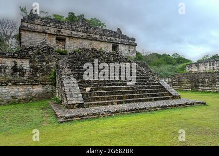 Ek Balam Maya-Ausgrabungsstätte. Maya Ruinen, Halbinsel Yucatan, Mexiko Stockfoto