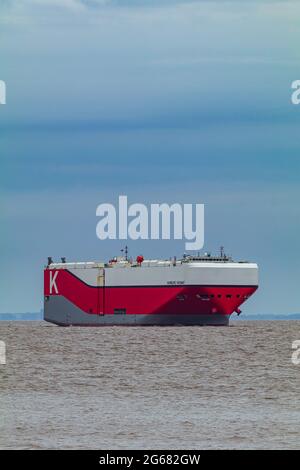 Hamburg Leader auf dem Weg in die Royal Portbury Docks Stockfoto