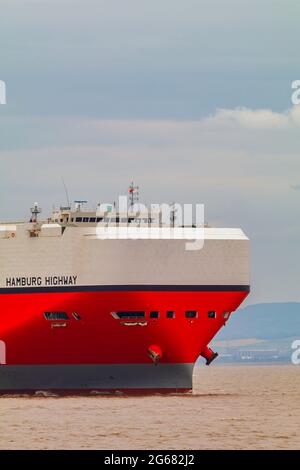 Hamburg Leader auf dem Weg in die Royal Portbury Docks Stockfoto