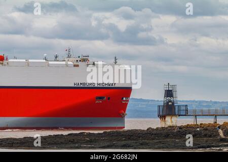 Hamburg Leader auf dem Weg in die Royal Portbury Docks Stockfoto