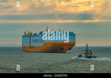 Grande Houston in Richtung Royal Portbury Docks Stockfoto