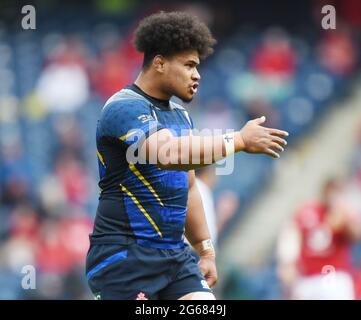 BT Murrayfield .Edinburgh.Schottland Großbritannien. 26. Juni-21 1888 Cup-Spiel zwischen den britischen & irischen Löwen und Japan während des Spiels Tevita Tatafu J abgebildet Stockfoto