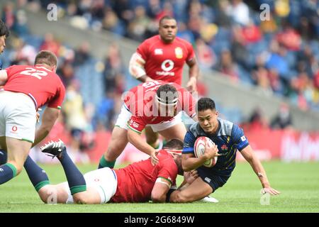 BT Murrayfield .Edinburgh.Schottland Großbritannien. 26. Juni-21 Britische & Irische Löwen gegen Japan im Bild Britische & Irische Löwen Jamie George & Wyn Jo Stockfoto