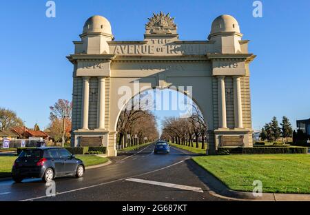 Arch Of Victory, Ballarat, Victoria, Australien Stockfoto