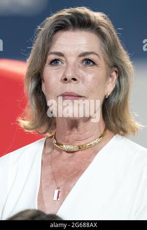 Prinzessin Caroline von Hannover nimmt am 03. Juli 2021 am 15. Internationalen Monte-Carlo-Springen in Monte-Carlo, Monaco, Teil.Foto: David Niviere/ABACAPRESS.COM Stockfoto