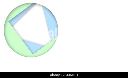 Einfache geometrische Formen Formen. Mehrschichtiger abstrakter Hintergrund. Vektor-3d-Illustration. Stock Vektor