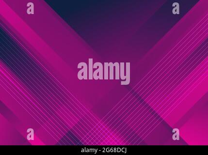 Abstrakte rosa und blau diagonalen Streifen Linie Verlauf Formen Hintergrund und Textur. Vektorgrafik Stock Vektor