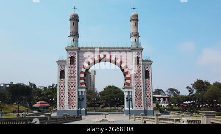 Parque de la Amistad, en el distrito de Santiago de Surco, departamento de Lima en Perú. Stockfoto