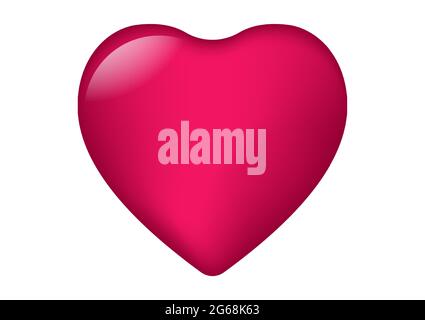 Symbol Herz für Liebe Design Grafik Symbol Herz mit weißem Hintergrund Konzept Valentinstag Stock Vektor