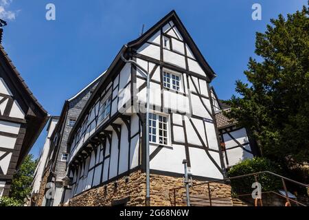 Fachwerkhaus im historischen Zentrum von Kettwig, Essen, Ruhrgebiet, Nordrhein-Westfalen, Deutschland Stockfoto