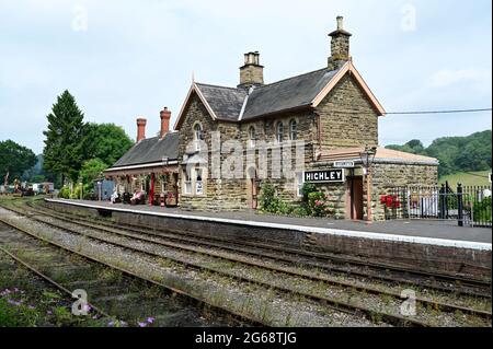 Highley Station ein viktorianischer Bahnhof an der Severn Valley Railway. Stockfoto
