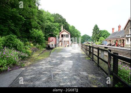 Highley Station ein viktorianischer Bahnhof an der Severn Valley Railway. Stockfoto