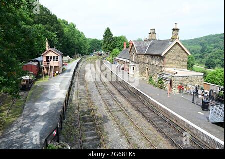 Highley Station ein viktorianischer Bahnhof an der Severn Valley Railway. Stockfoto