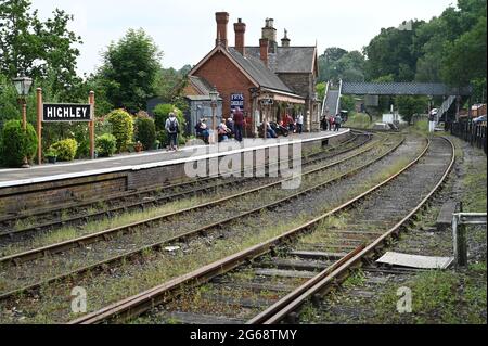 Highley Station ein viktorianischer Bahnhof an der Severn Valley Railway. Stockfoto