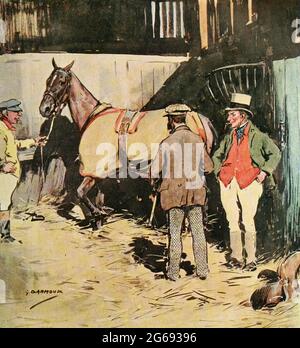 Hat er genug Mode, denkt ihr, Herr? Aus dem Buch der Sport unserer Vorfahren; eine Sammlung von Prosa und Versen, die den Sport der Fuchsjagd darlegt, wie sie ihn kannten; von Baron Willoughby de Broke, Richard Greville Verney, 1869-1923; Und illustriert von Armor, G. D. (George Denholm), veröffentlicht in London von Constable and co. ltd. Im Jahr 1921 Stockfoto