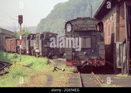 Die Schmalspurbahn Freital Hainsberg im Jahr 1996 Stockfoto