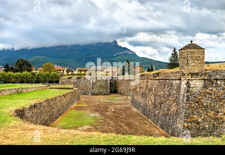 Zitadelle von Jaca in Spanien Stockfoto