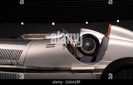 Prototypen und Rennwagen aus dem Mercedes Museum Stockfoto