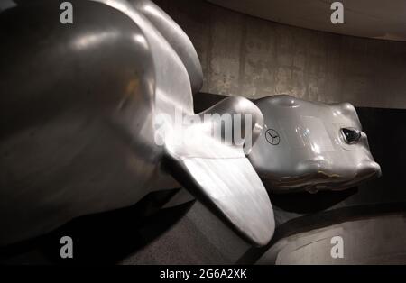 Prototypen und Rennwagen aus dem Mercedes Museum Stockfoto