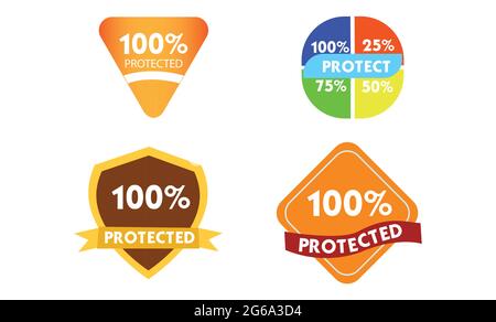 Virusgeschütztes Vorlagen-Vektordesign Stock Vektor