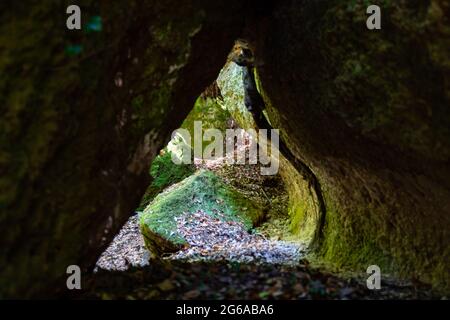 Via Cava in der Region Sovana Etrurian Stockfoto