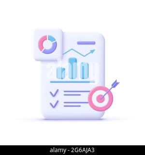Projektmanagement und effektive Tools zur Zeitplanung. Symbol für die Projektentwicklung. 3d-Vektordarstellung. Stock Vektor