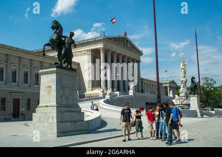 Österreichisches Parlament Stockfoto