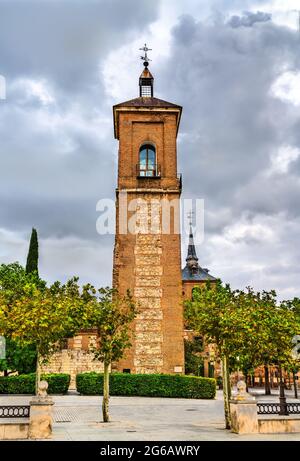 Santa Maria Turm in Alcala de Henares, Spanien Stockfoto