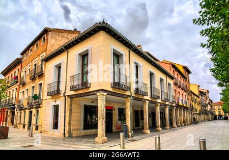 Architektur von Alcala de Henares in Spanien Stockfoto