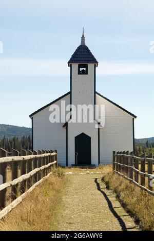 McDougall Memorial United Church erbaut im Jahr 1875, zerstört durch einen Brand im Jahr 2017. Stockfoto