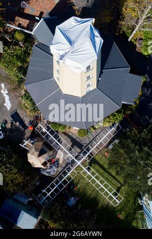 Bild von Tim Cuff 21. Mai 2021 - Founders Park Windmühle, dekonstruiert, Nelson, Neuseeland Stockfoto