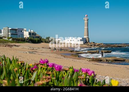 Leuchtturm Jose Ignacio in Maldonado, Uruguay. Stockfoto