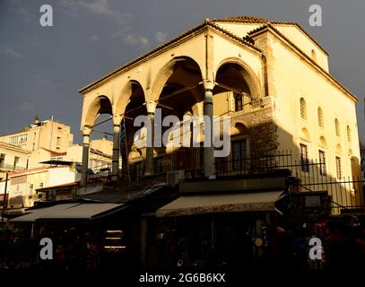 Sisdarakis-Moschee in Monastiraki, Zentral-Athen, Griechenland. Stockfoto