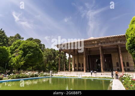 Historischer Chehel Sotun Garten und Palast, der persische Garten
