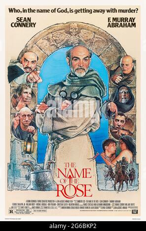 The Name of the Rose (1986) unter der Regie von Jean-Jacques Annaud mit Sean Connery, Christian Slater, F. Murray Abraham und Valentina Vargas. Großleinwand-Adaption des Romans von Umberto Eco über einen Mord in einer Benediktinerabtei aus dem 14. Jahrhundert. Stockfoto