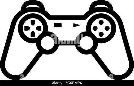 Gamepad-Symbol. Auffälliges Design mit bearbeitbarer Konturbreite. Vektorgrafik. Stock Vektor